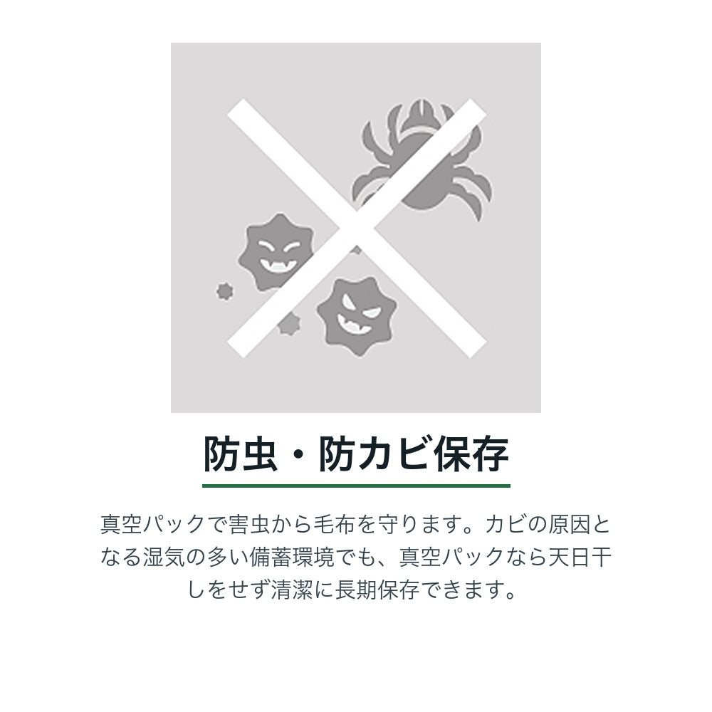 圧縮あったかブランケット 防虫・防カビ保存