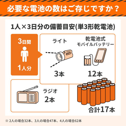 RABLISS 防災電池 単3形 20本入