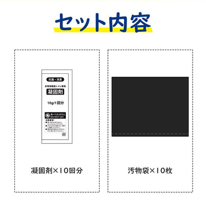 RABLISS 非常用トイレ 10回分 セット内容