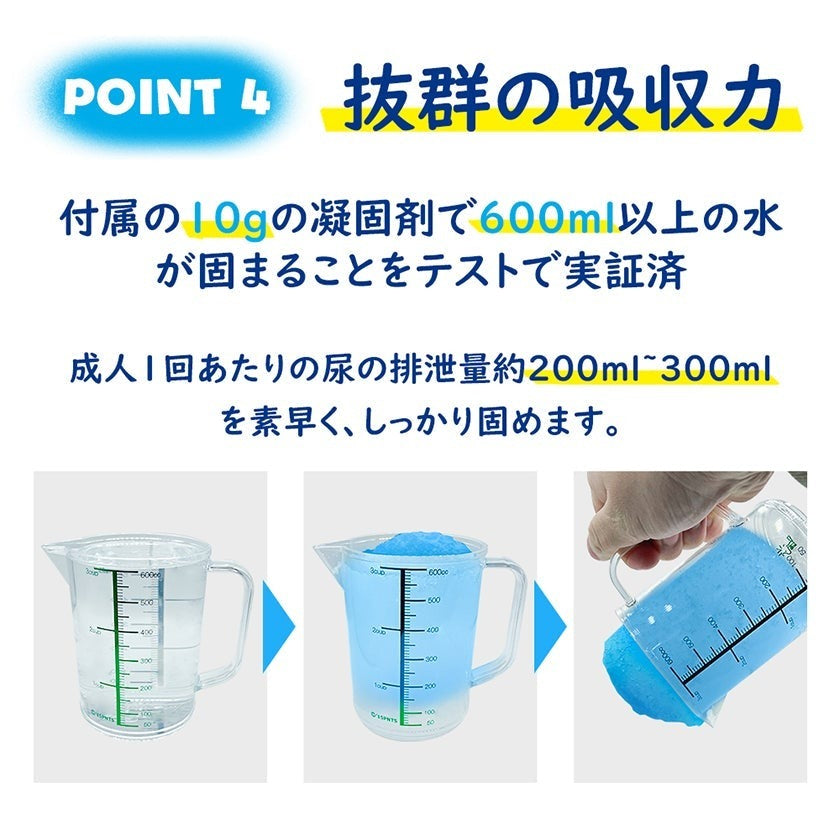 RABLISS 非常用トイレ 50回分 吸収力