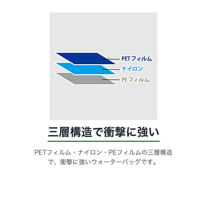 ウォーターバッグ Motte 三層構造で衝撃に強い